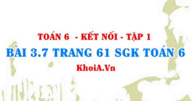 Bài 3.7 trang 61 SGK Toán 6 tập 1 Kết nối tri thức